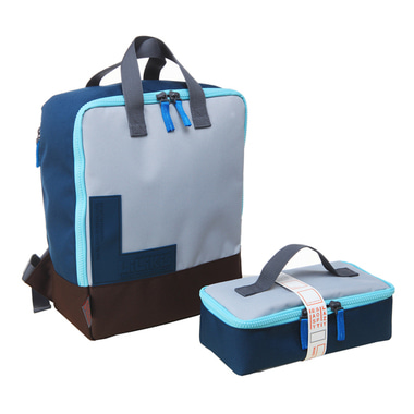 릴리쿠 LILIKU RGB Backpack with lunchbag  - Brown